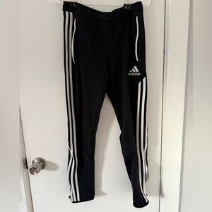 Adidas Kids Black Joggers with White Stripes Vintage
